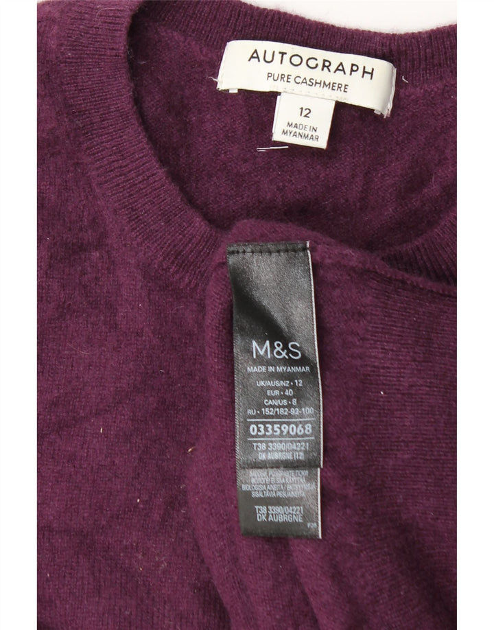 Marks & Spencer Dametrøjetrøje med rund hals DK 12 Medium Lilla