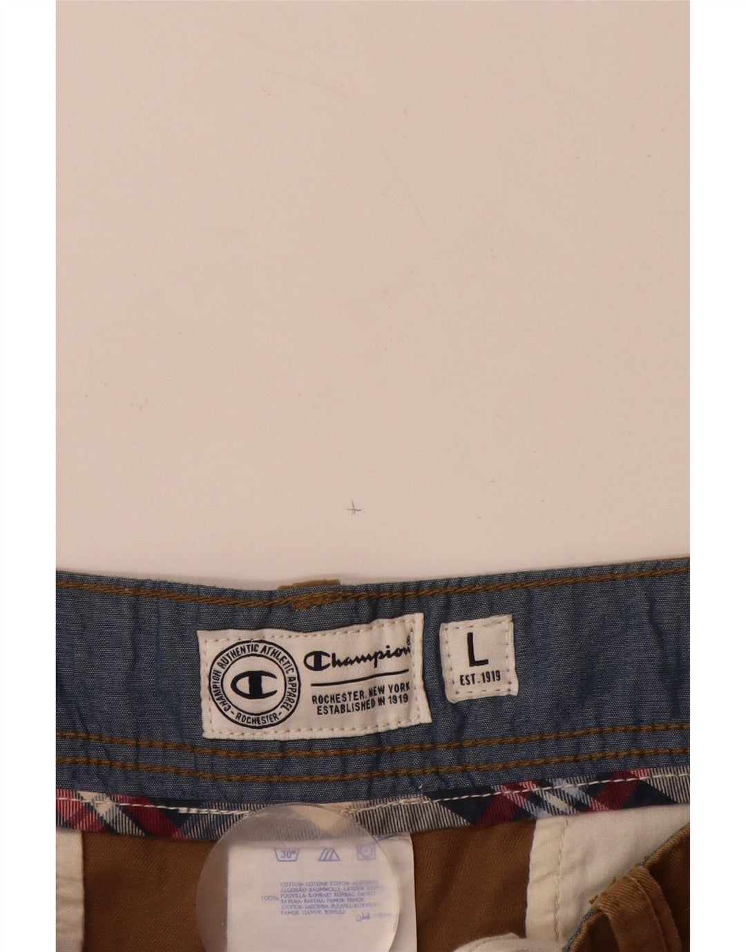 CHAMPION Herre Cargo Shorts Large W36 Beige Bomuld