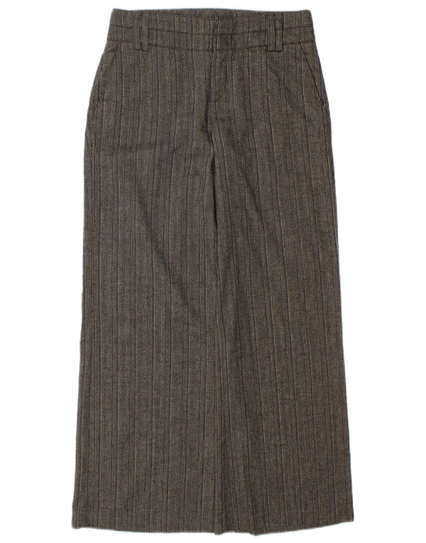 Stefanel Kvinder Casual Bukser med brede ben EU 34 XS W25 L28 Brun stribet