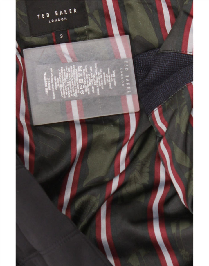 TED BAKER Polstret jakke til mænd str. 3 Medium Navyblå polyester