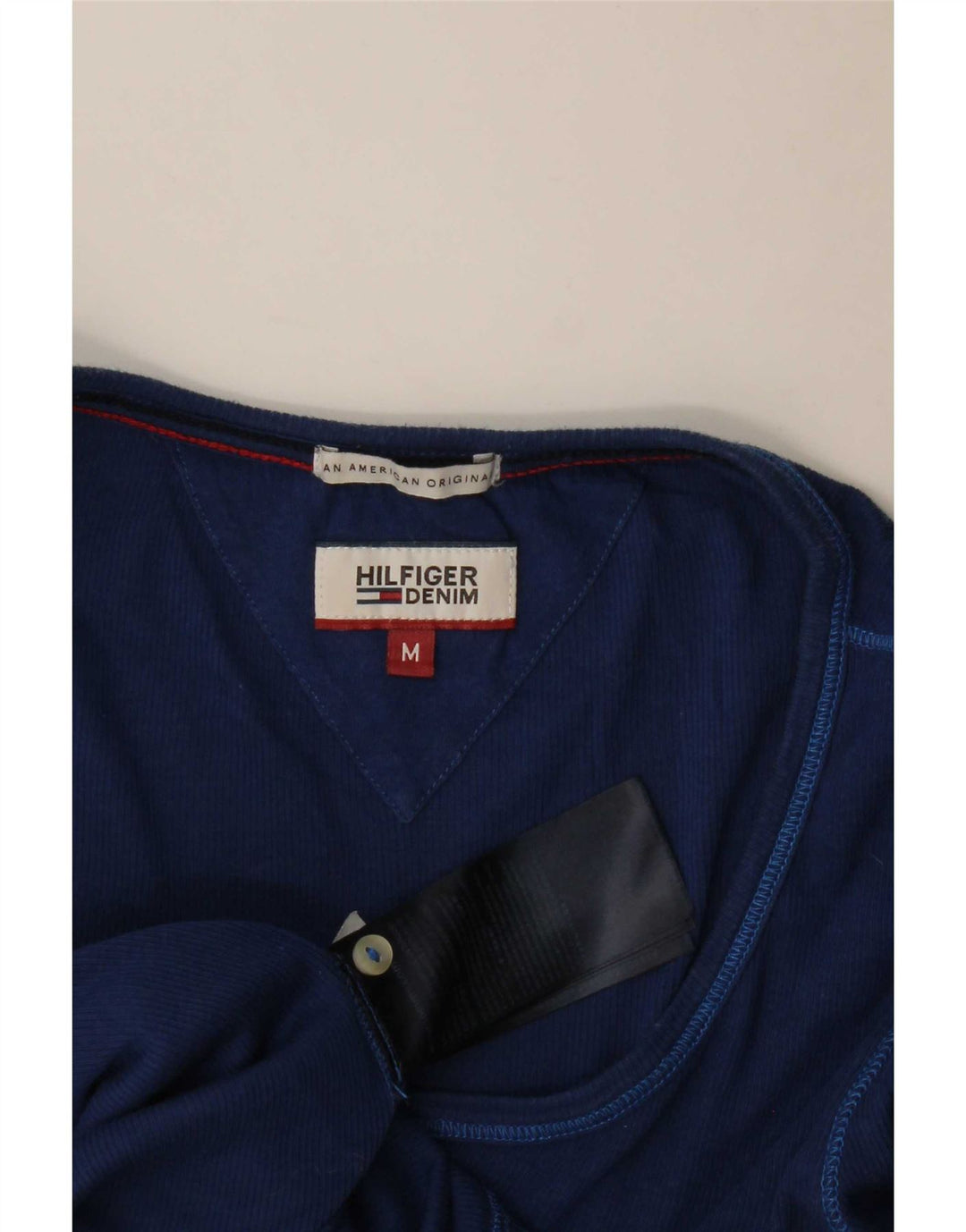 Tommy Hilfiger Dame Top Langærmet UK 12 Medium Navy Blue