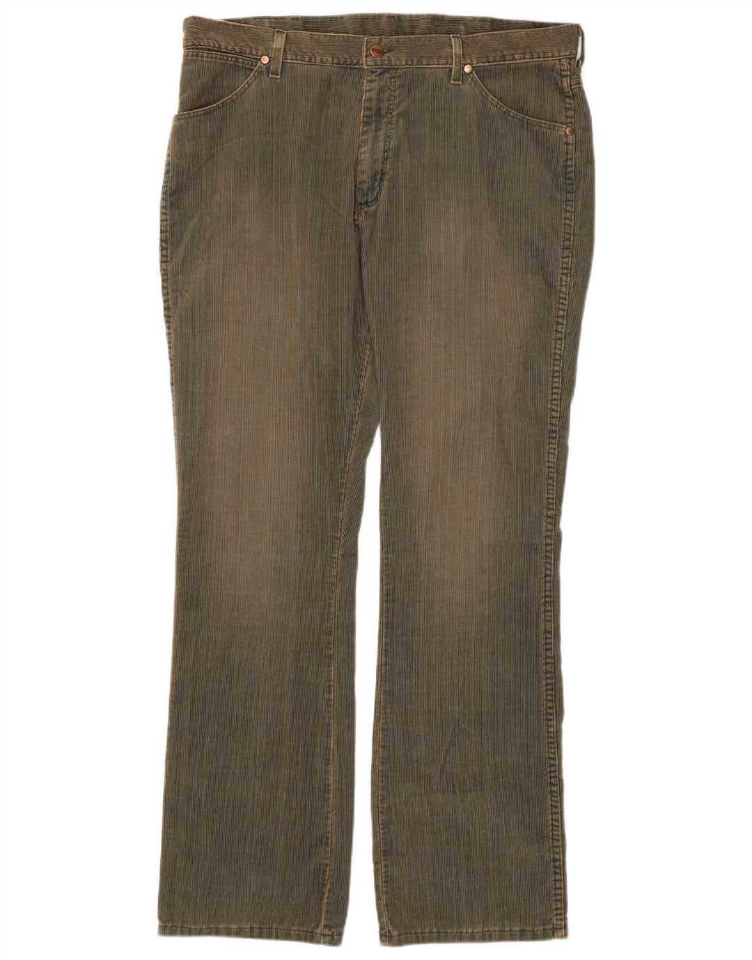 WRANGLER Herre Bootcut Corduroy Bukser W38 L34 Khaki Bomuld