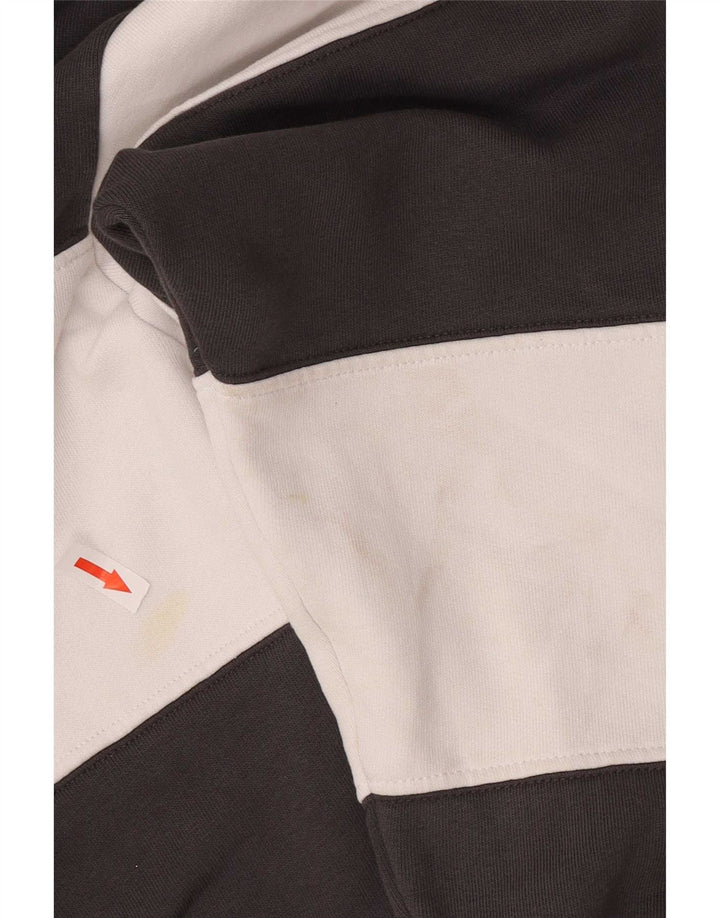 Levi's Womens Oversized Crop Sweatshirt Jumper UK 14 Medium Sort Stribet