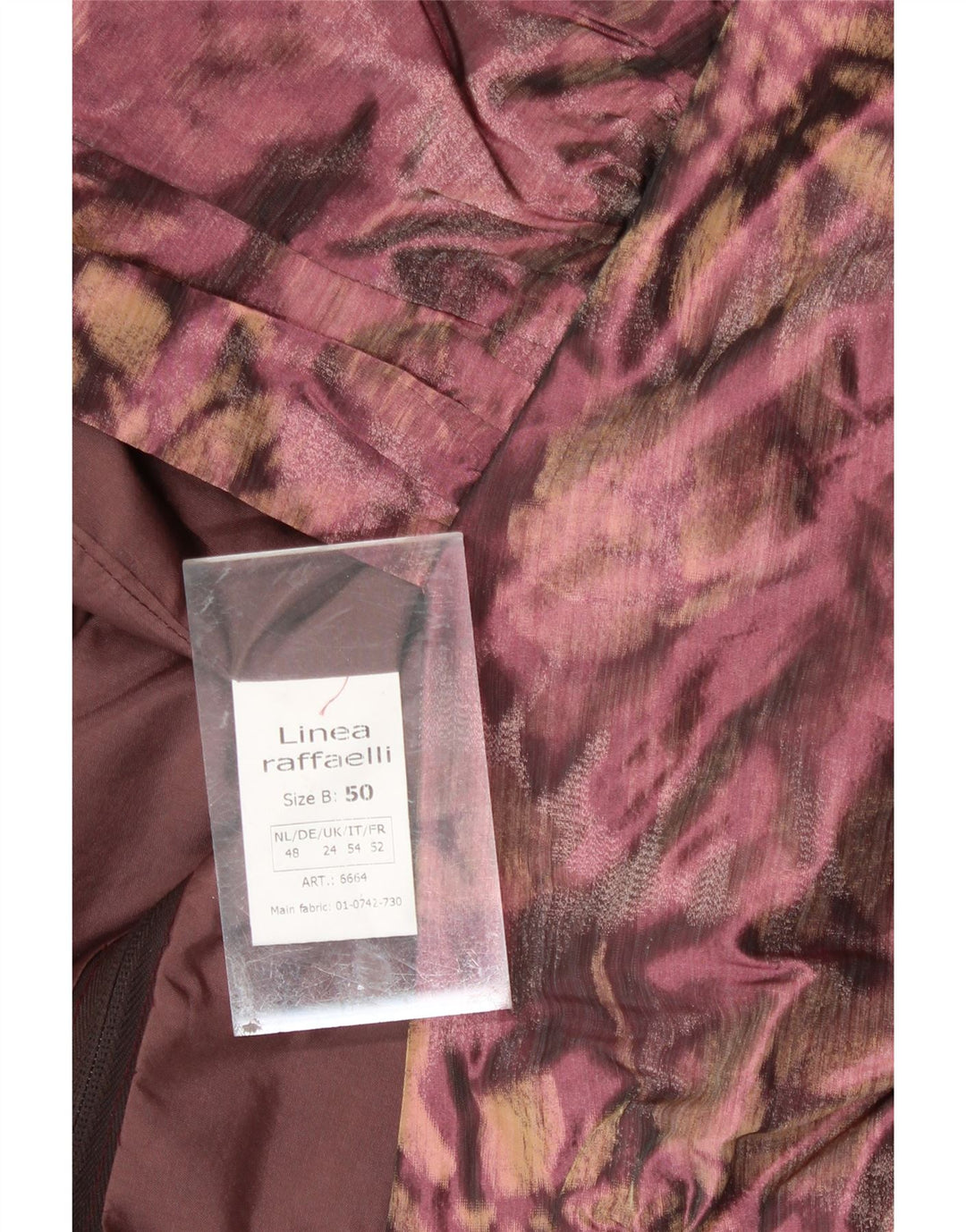 LINEA RAFFAELLI Womens Crop Top UK 20 2XL Maroon Floral Polyester Vintage Linea Raffaelli and Second-Hand Linea Raffaelli from Messina Hembry 