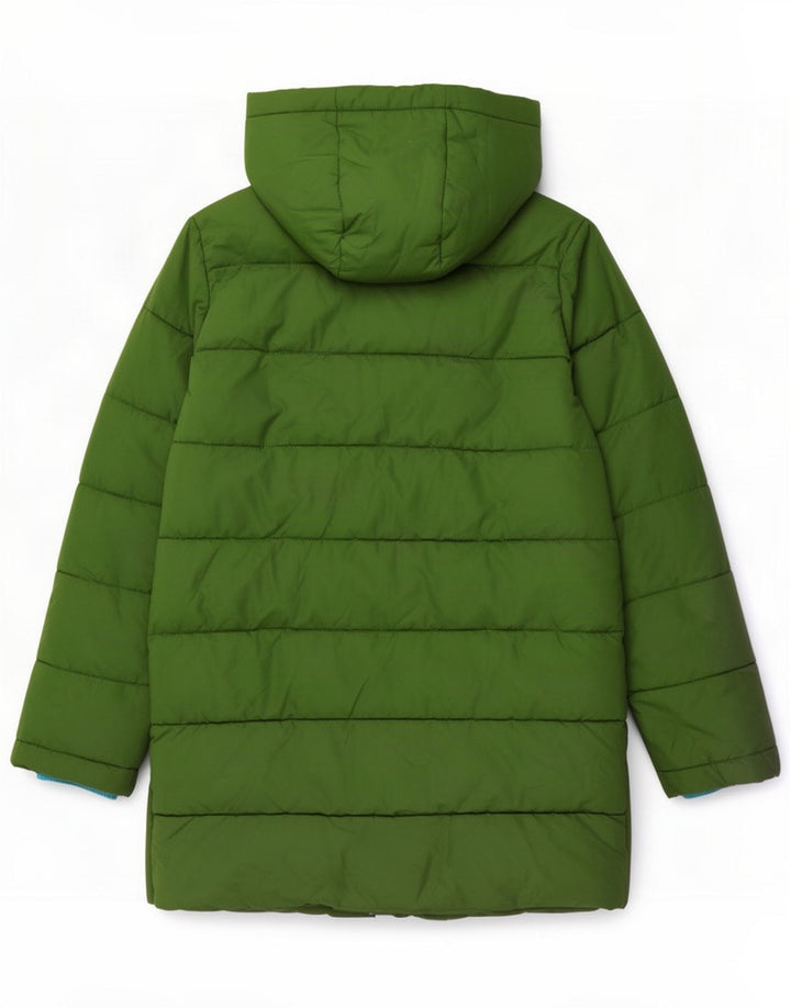White Stuff Piger Hættepolstret frakke 9-10 år Grøn Polyester