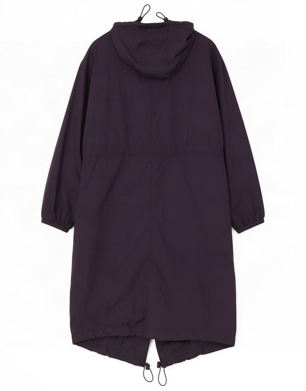 Marks & Spencer Womens Hooded Oversized Rain Jacket UK 6 XS Navy Blue