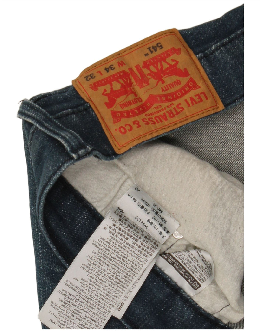 Levi's Herre 541 tilspidsede jeans W34 L32 blå bomuld