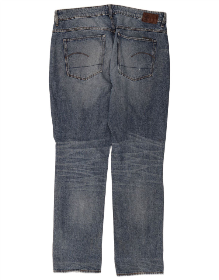 G-Star Dame Distressed Straight Jeans W32 L32 Blå Bomuld