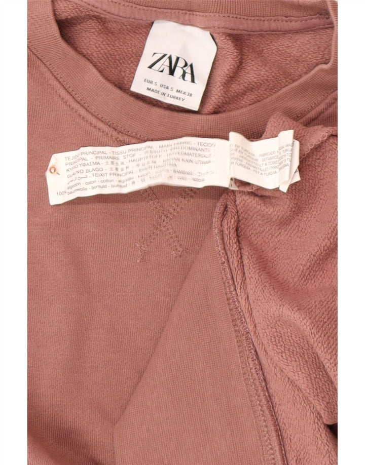 ZARA Sweatshirt til mænd, lille pink bomuld