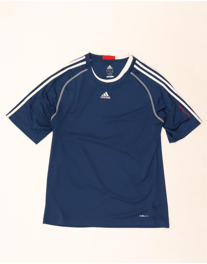 Adidas Herre Climalite T-Shirt Top Stor Marineblå Polyester