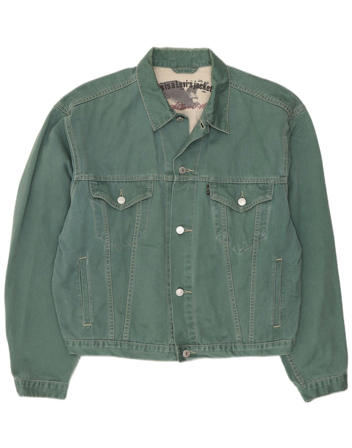 Levi's Herre denimjakke UK 42 XL Grøn Bomuld