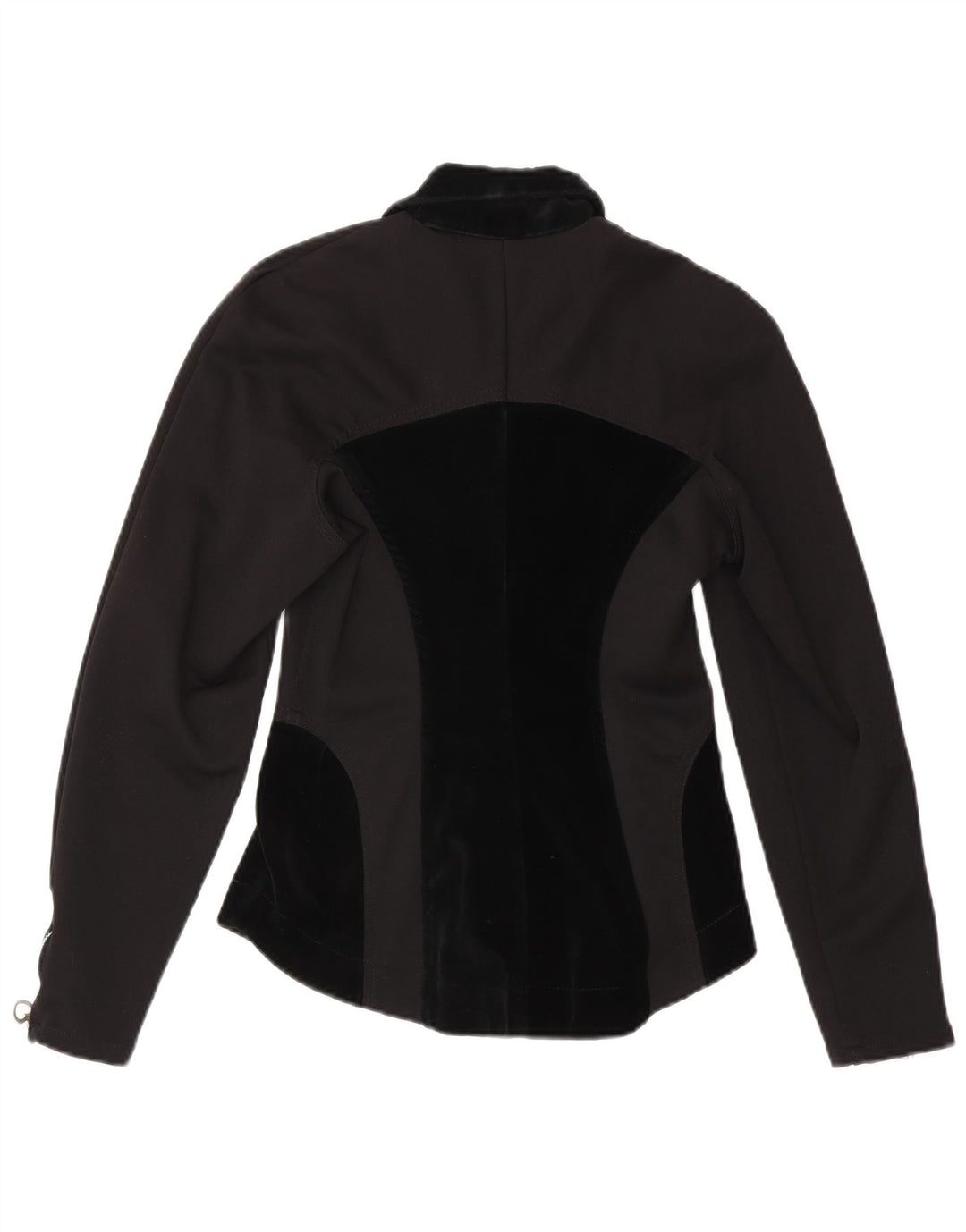 Maille Dame Blouson Jacket UK 8 Small Black Colourblock Nylon