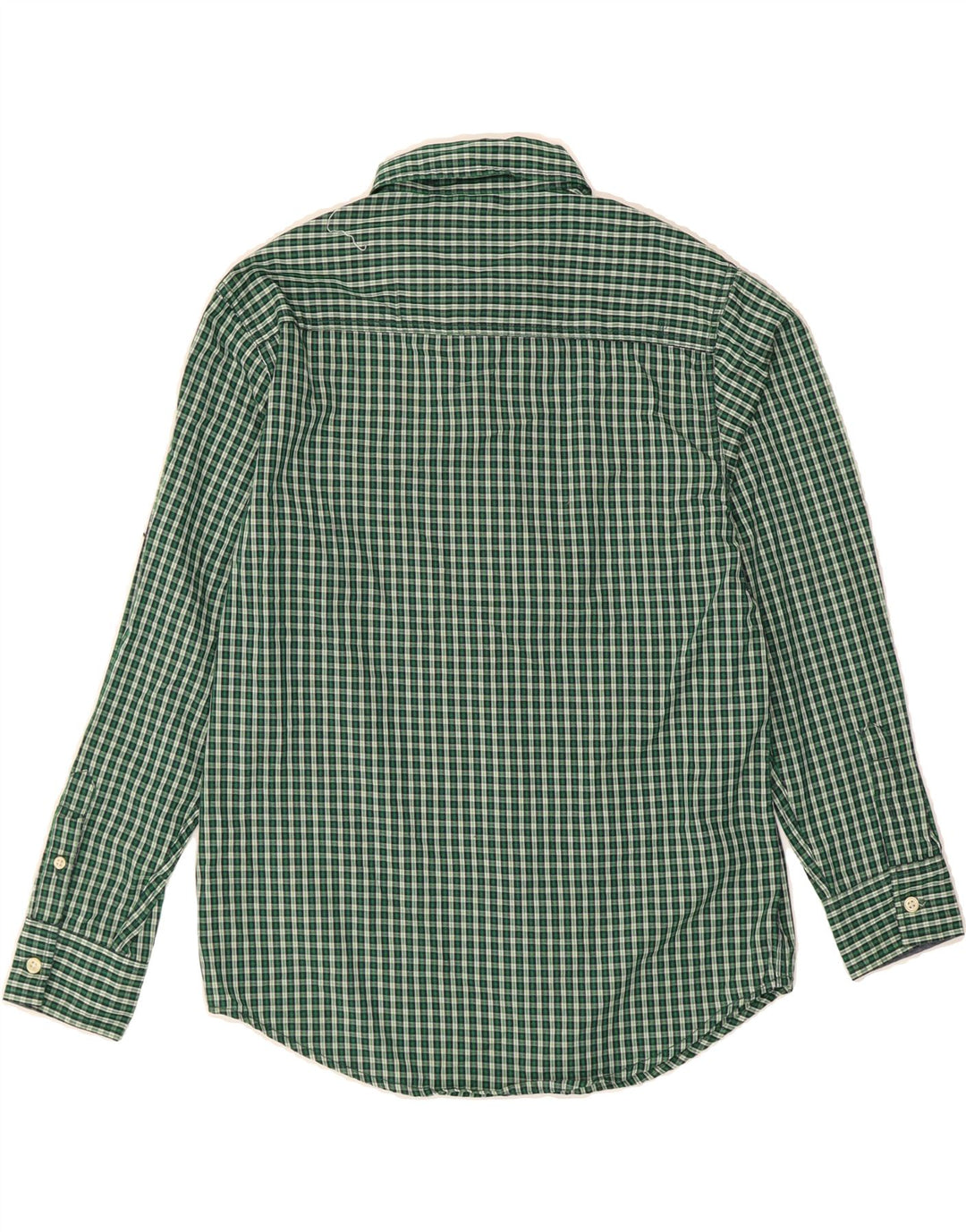 NAUTICA Boys Shirt 14-15 Years Large  Green Check Cotton Vintage Nautica and Second-Hand Nautica from Messina Hembry 