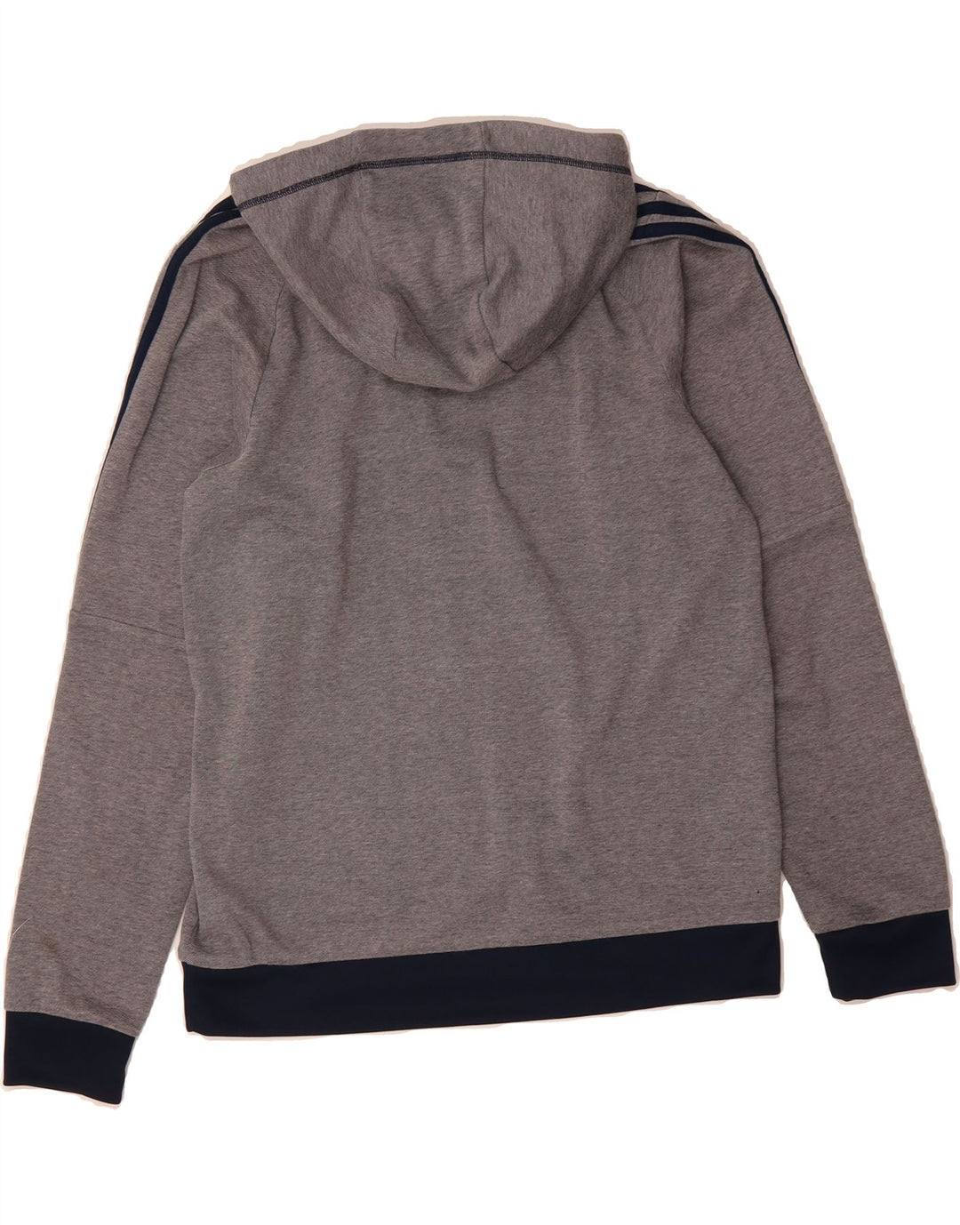 ADIDAS Mens Zip Neck Hoodie Jumper Medium Grey Polyester Vintage Adidas and Second-Hand Adidas from Messina Hembry 