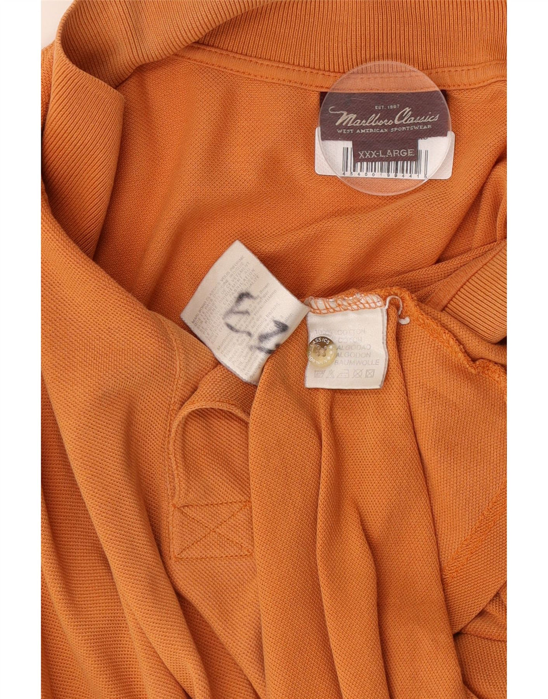 Marlboro Classics Polo Shirt til mænd 3XL Orange Bomuld