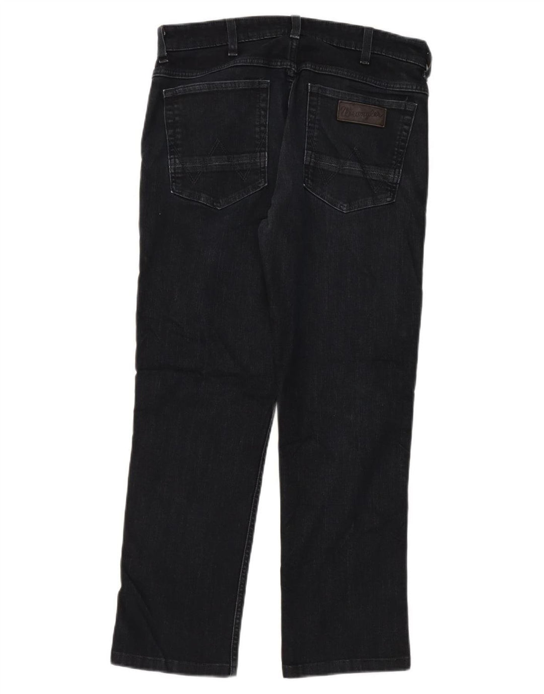 Wrangler Straight Jeans til mænd W32 L28 Sort bomuld