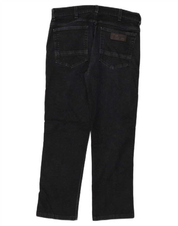 Wrangler Straight Jeans til mænd W32 L28 Sort bomuld