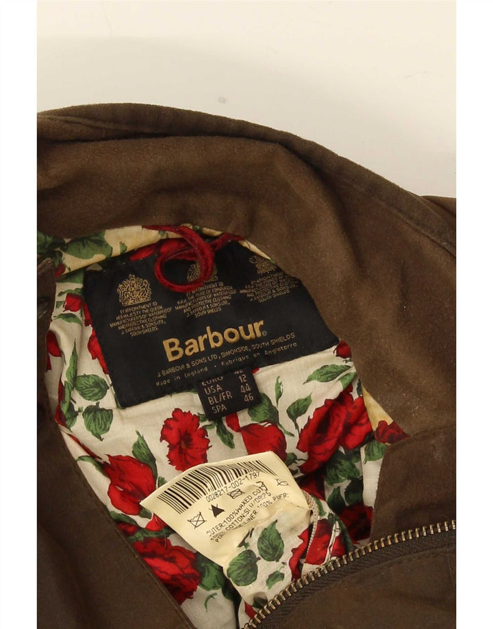 Barbour Womens vokset bomuldsjakke UK 16 Large Khaki