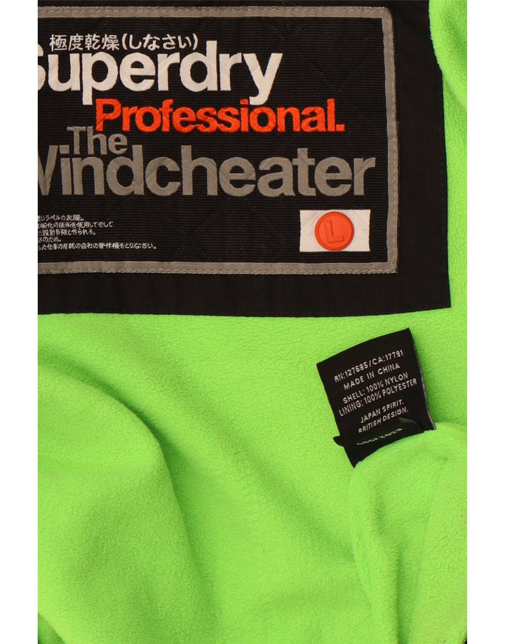 SUPERDRY Womens The Windcheater Windbreaker Jacket UK 16 Large Black