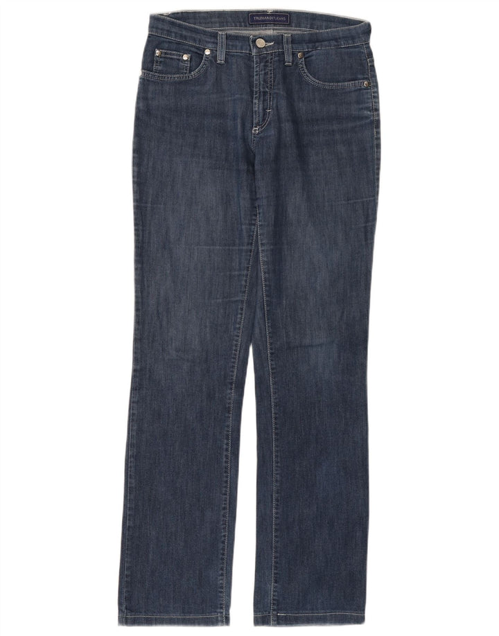 TRUSSARDI lige jeans til kvinder W26 L30 blå bomuld