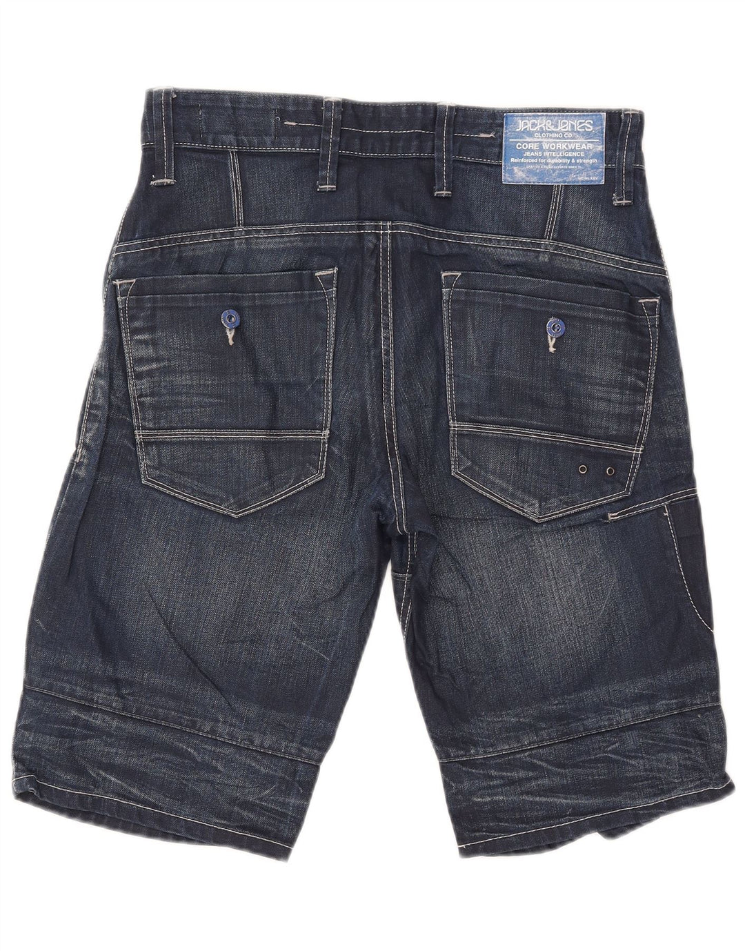 Jack & Jones Herre Cargo Denim Shorts Medium W32 Navy Blue Bomuld
