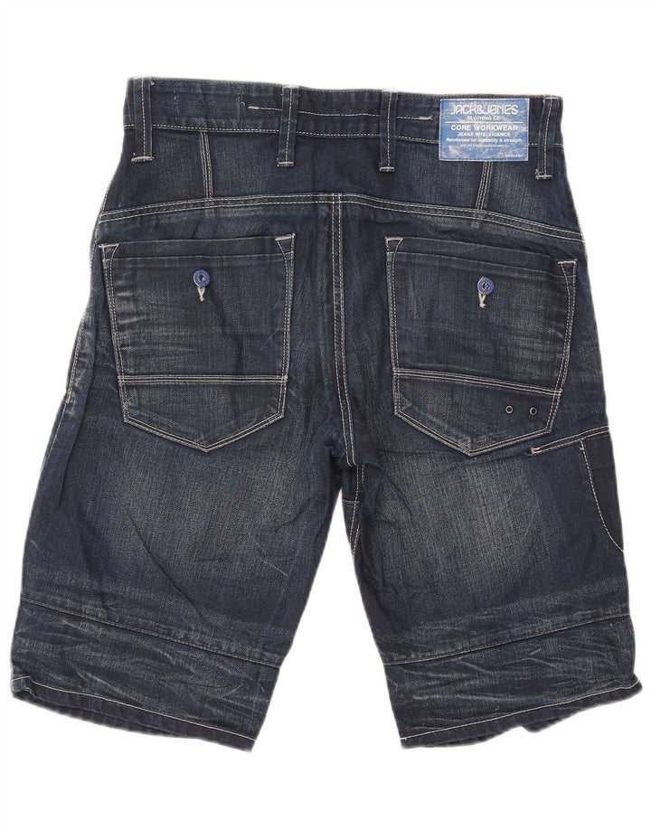 Jack & Jones Herre Cargo Denim Shorts Medium W32 Navy Blue Bomuld