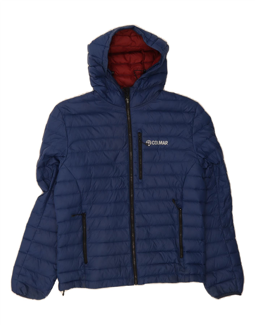 COLMAR Womens Hooded Padded Jacket IT 46 Large Blue Vintage Colmar and Second-Hand Colmar from Messina Hembry 