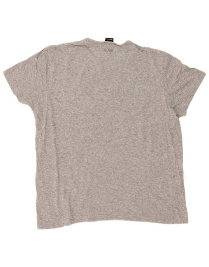 Hugo Boss Herre Regular Fit Grafisk T-Shirt Top Stor Grå Bomuld