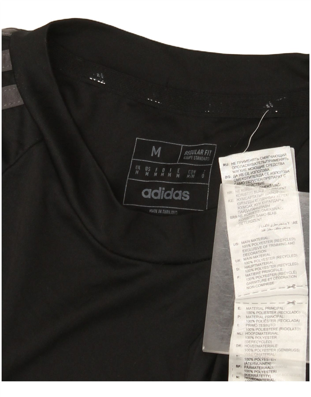 Adidas Herre Aeroready Regular Fit T-Shirt Top Medium Sort Polyester