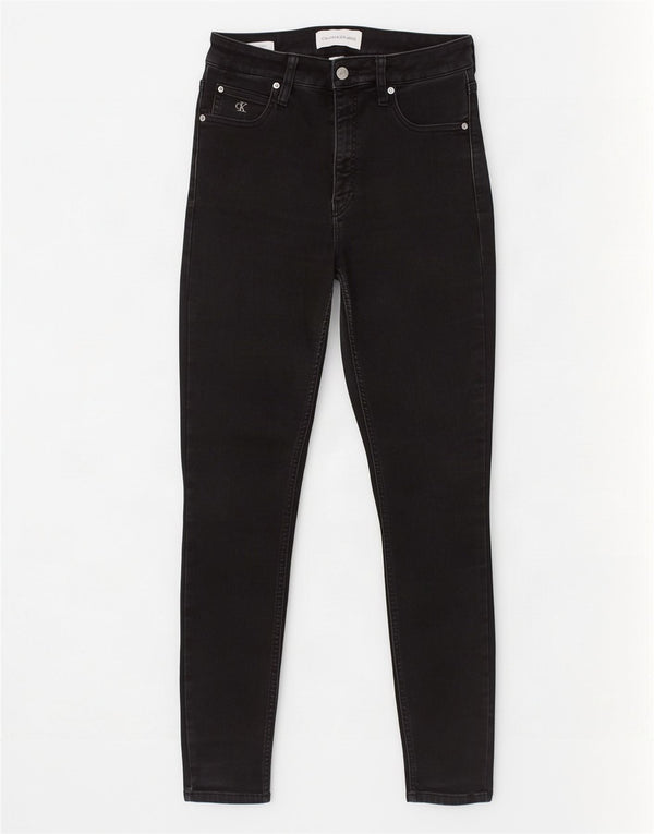 Calvin Klein Herre High Rise Skinny Jeans W30 L30 Sort Bomuld