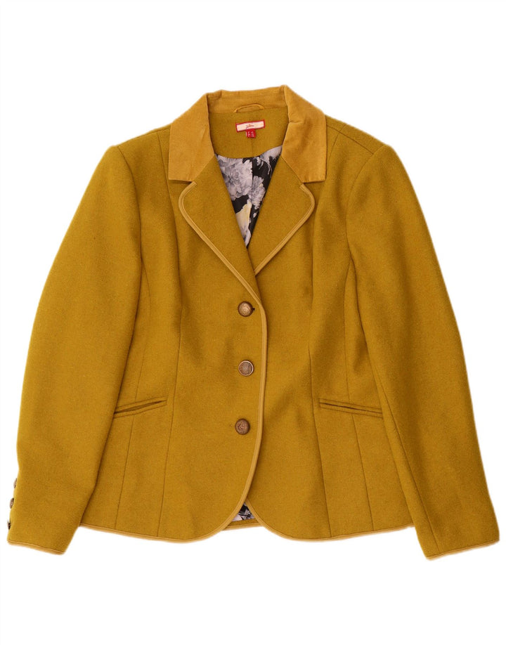 Joe Browns Dame 3 Button Blazer Jacket UK 16 Large Khaki Wool