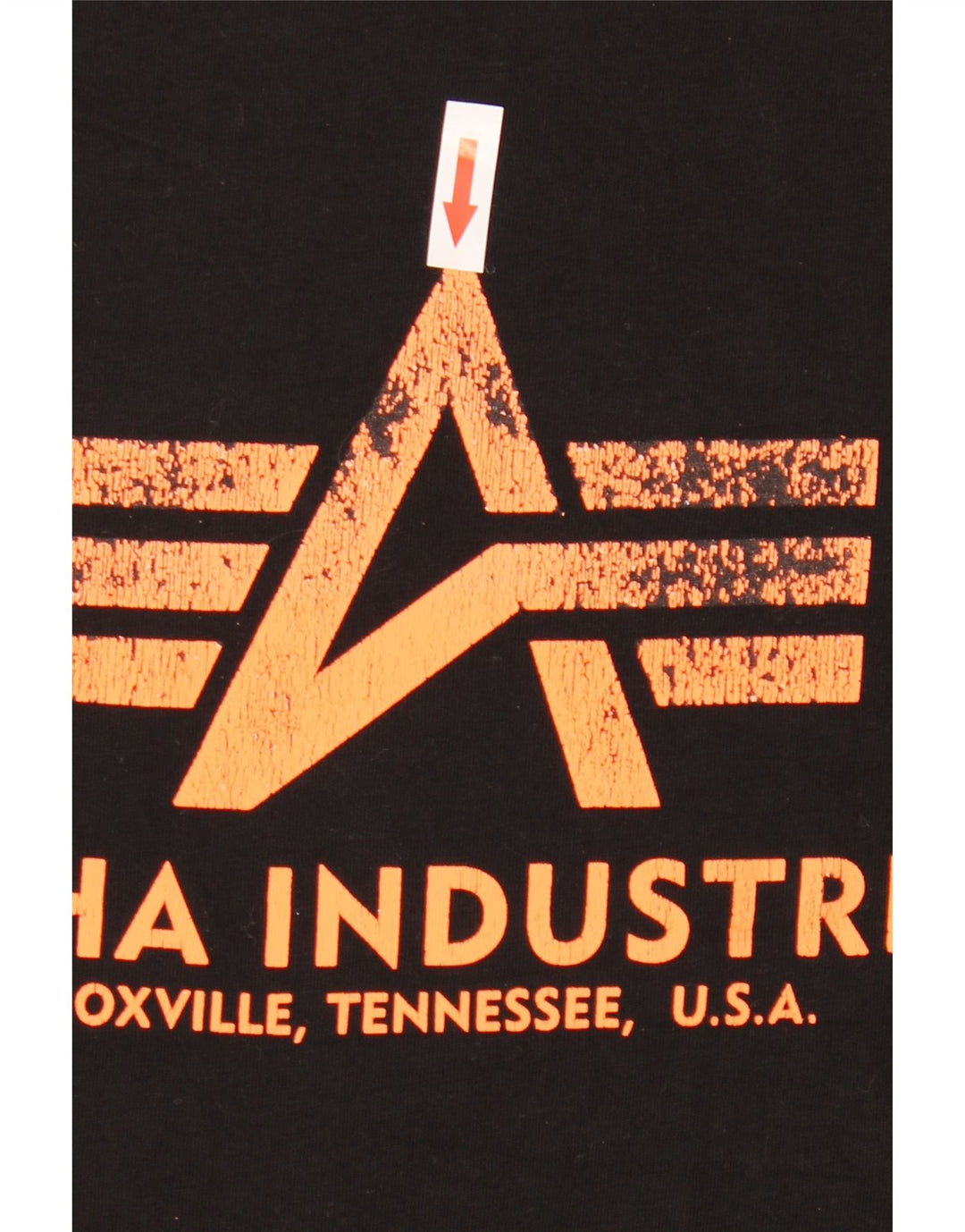 Alpha Industries Grafisk T-shirt til mænd, lille sort bomuld