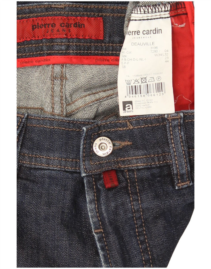 Pierre Cardin Straight Jeans til mænd W34 L32 Marineblå