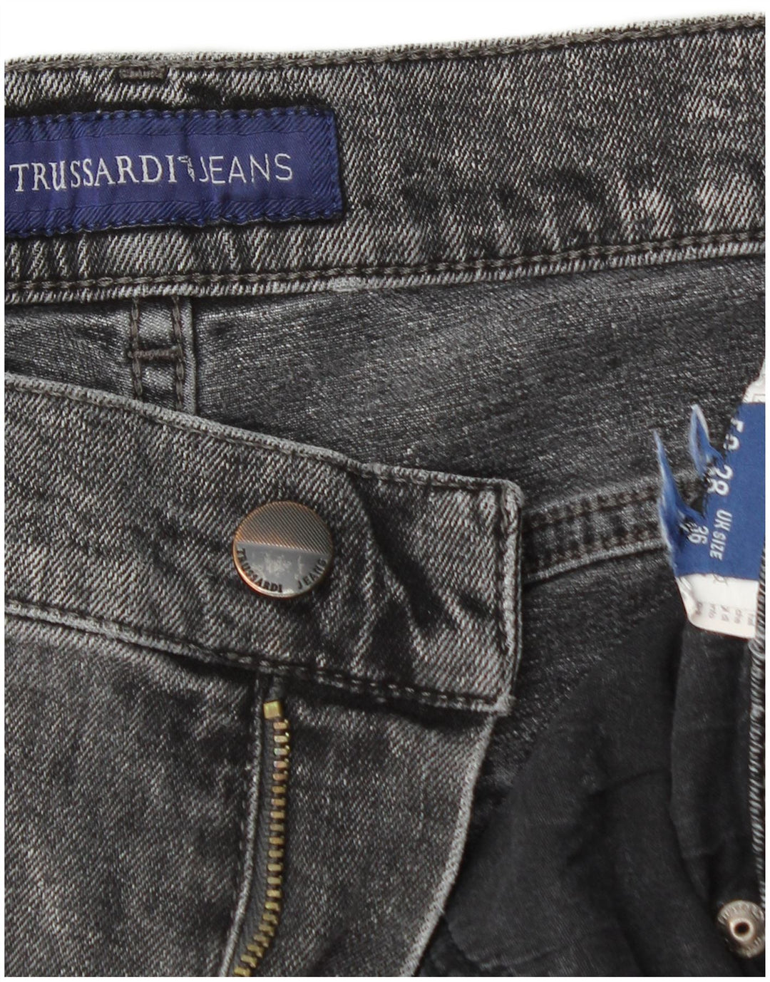 Trussardi Herre Slim Jeans IT 50 Large W36 L35 Grå