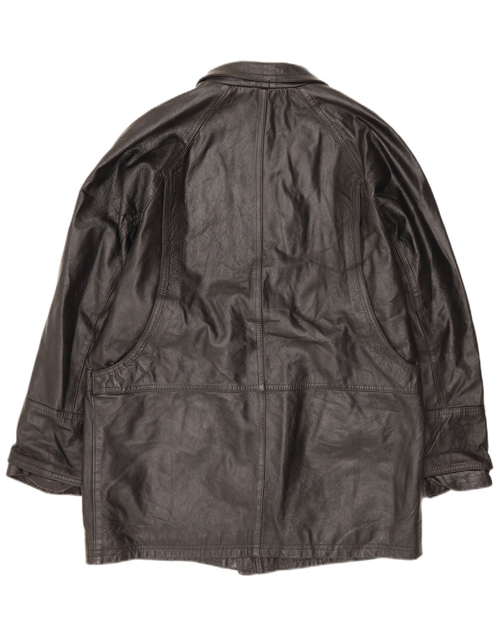 Vintage herre læderfrakke UK 42 XL sort læder
