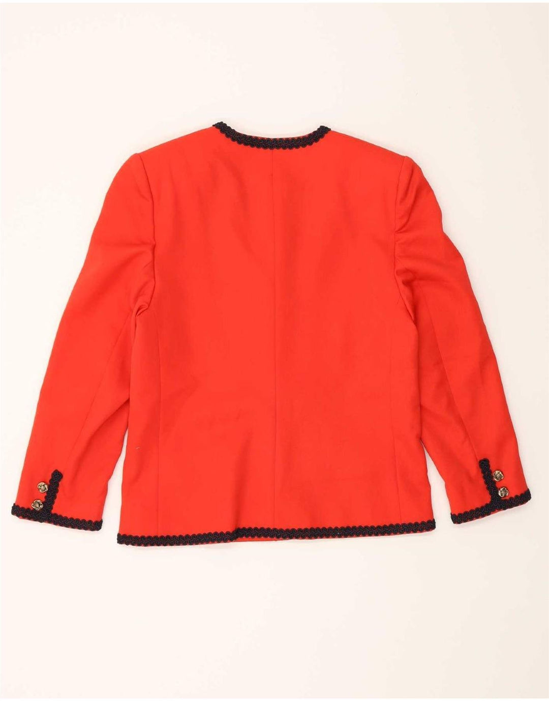 Vintage kvinders 6-knap 2-delt nederdelsæt UK 12 Medium W28 Rød