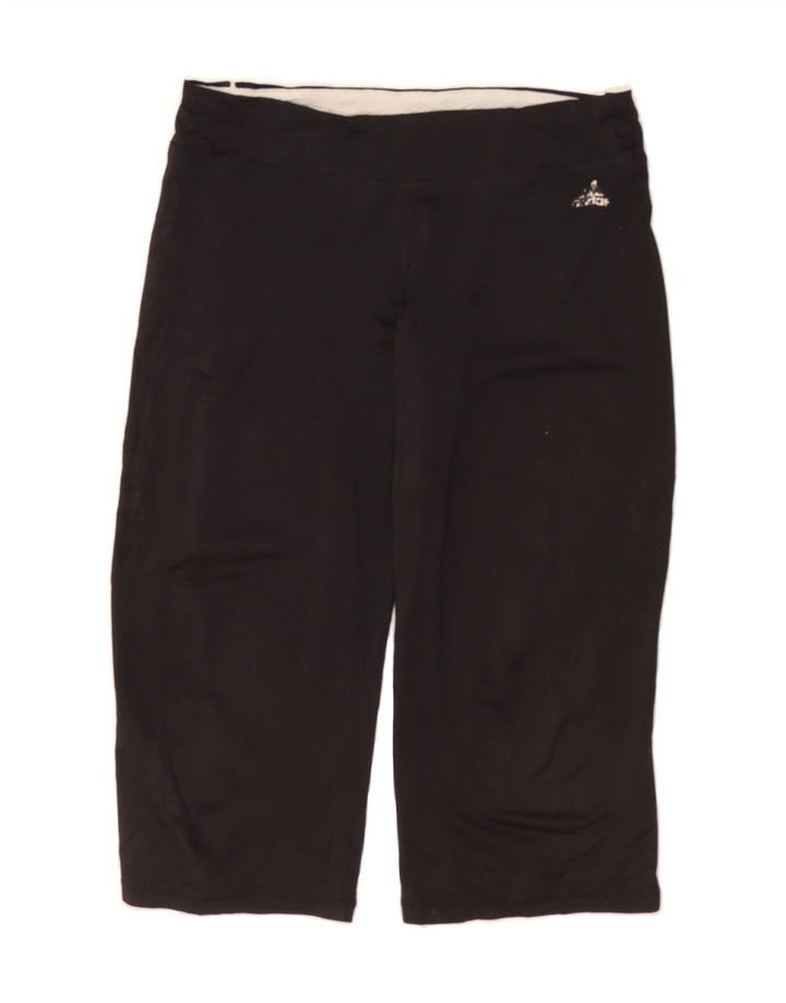 ADIDAS Womens Bermuda Sport Shorts UK 14 Large Black Polyester Vintage Adidas and Second-Hand Adidas from Messina Hembry 