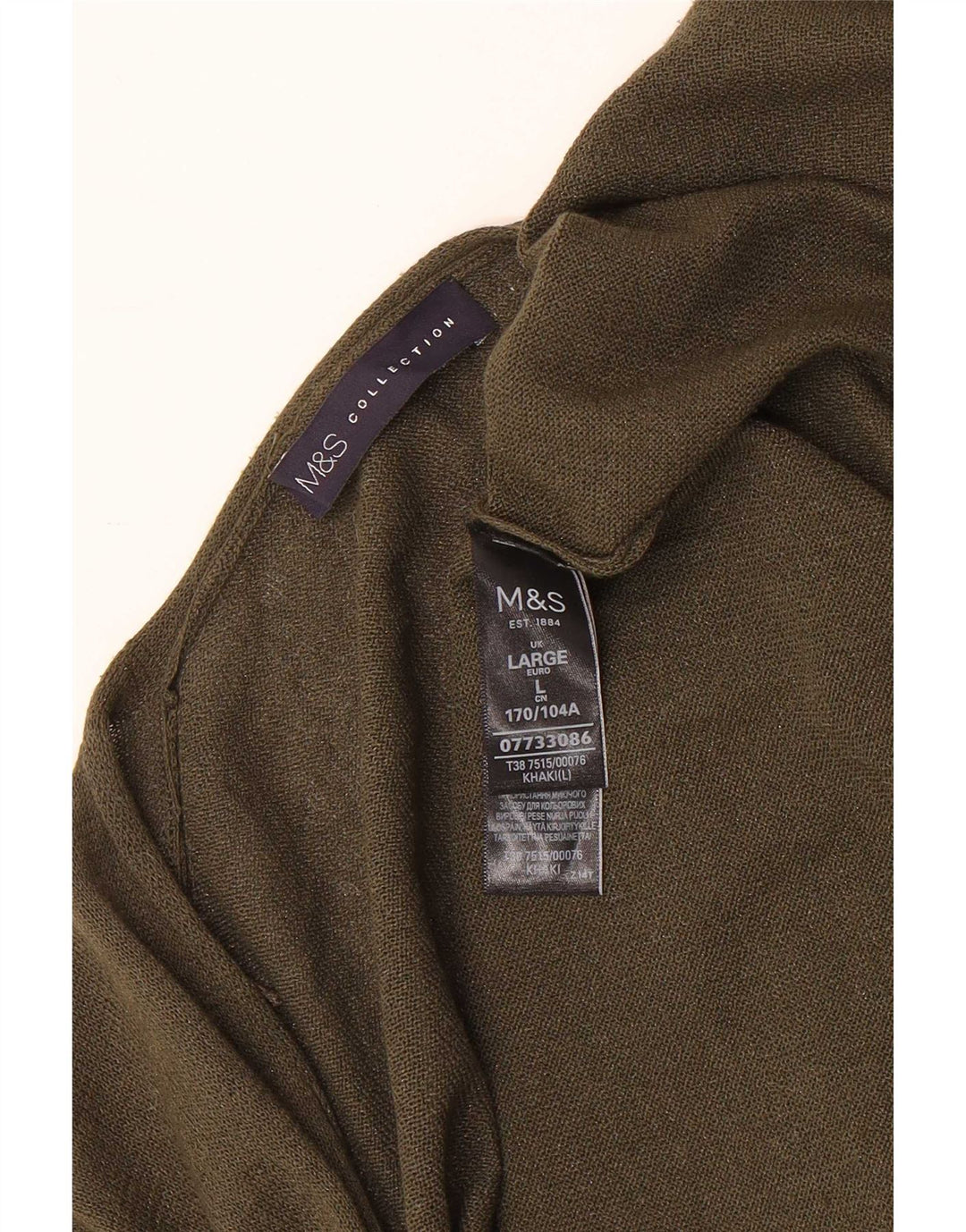 Marks & Spencer Dame Longline Åben Cardigan Sweater UK 16 Large Khaki