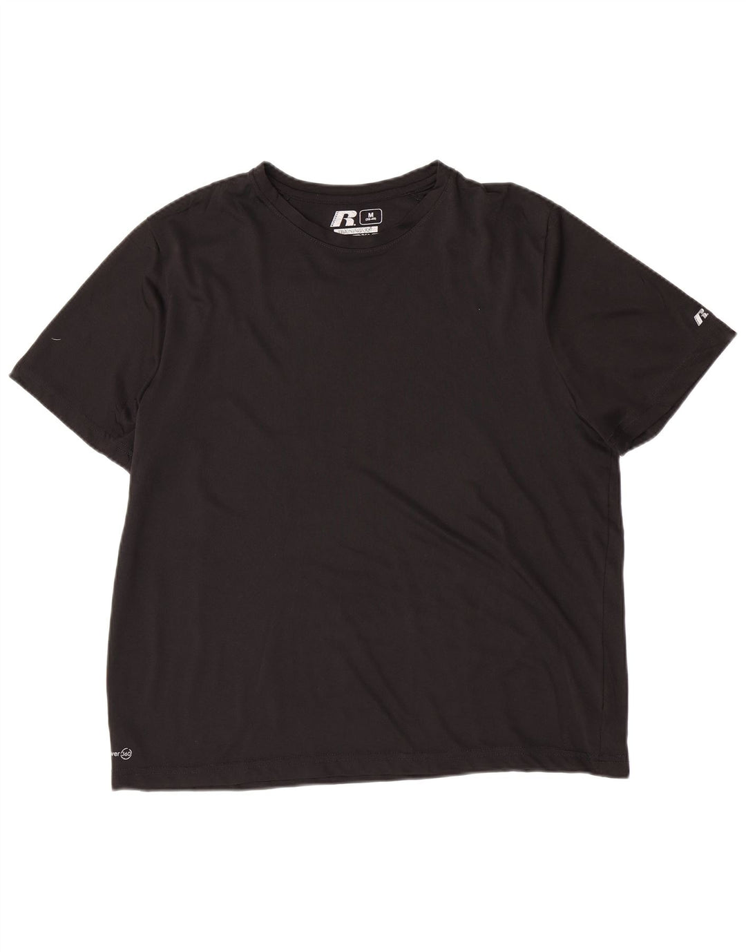 Russell Athletic Herre Dri-Power T-Shirt Top UK 38/40 Medium Sort Polyester