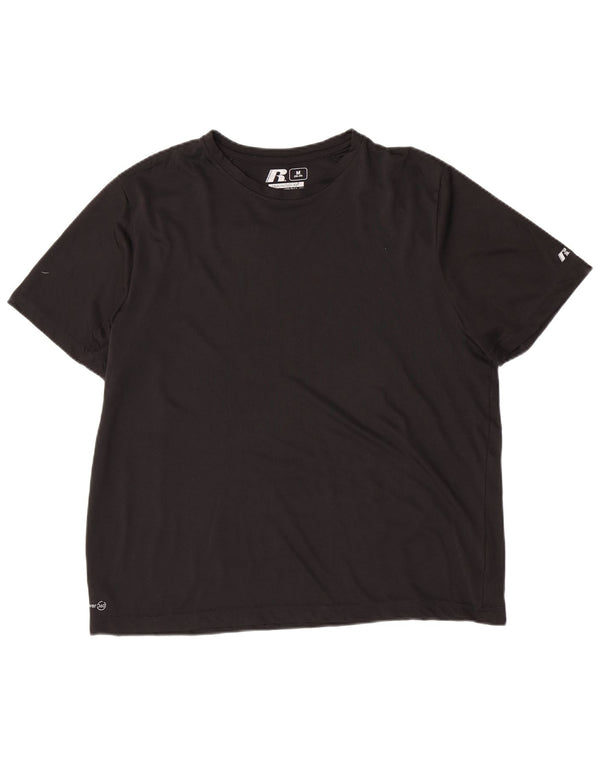 Russell Athletic Herre Dri-Power T-Shirt Top UK 38/40 Medium Sort Polyester