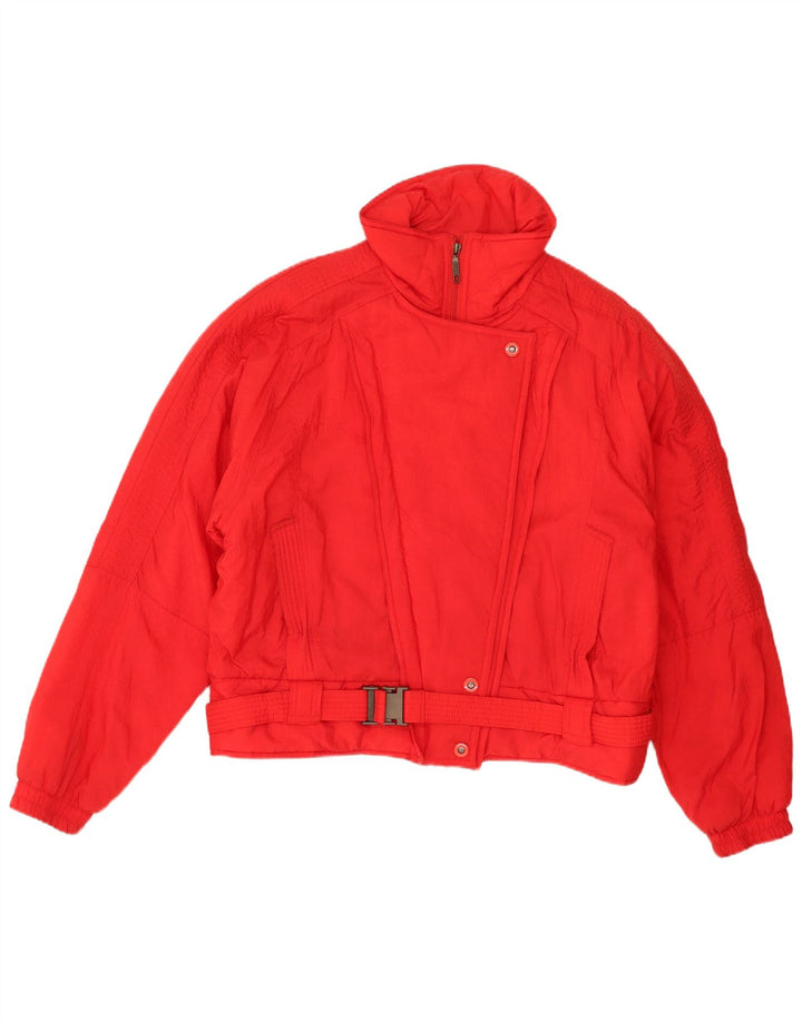 Vintage polstret damejakke UK 18 XL Rød