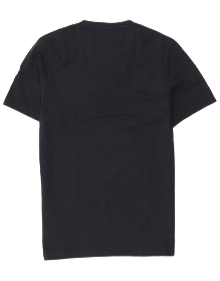 Barbour Herre skræddersyet pasform grafisk T-shirt top mellem marineblå bomuld