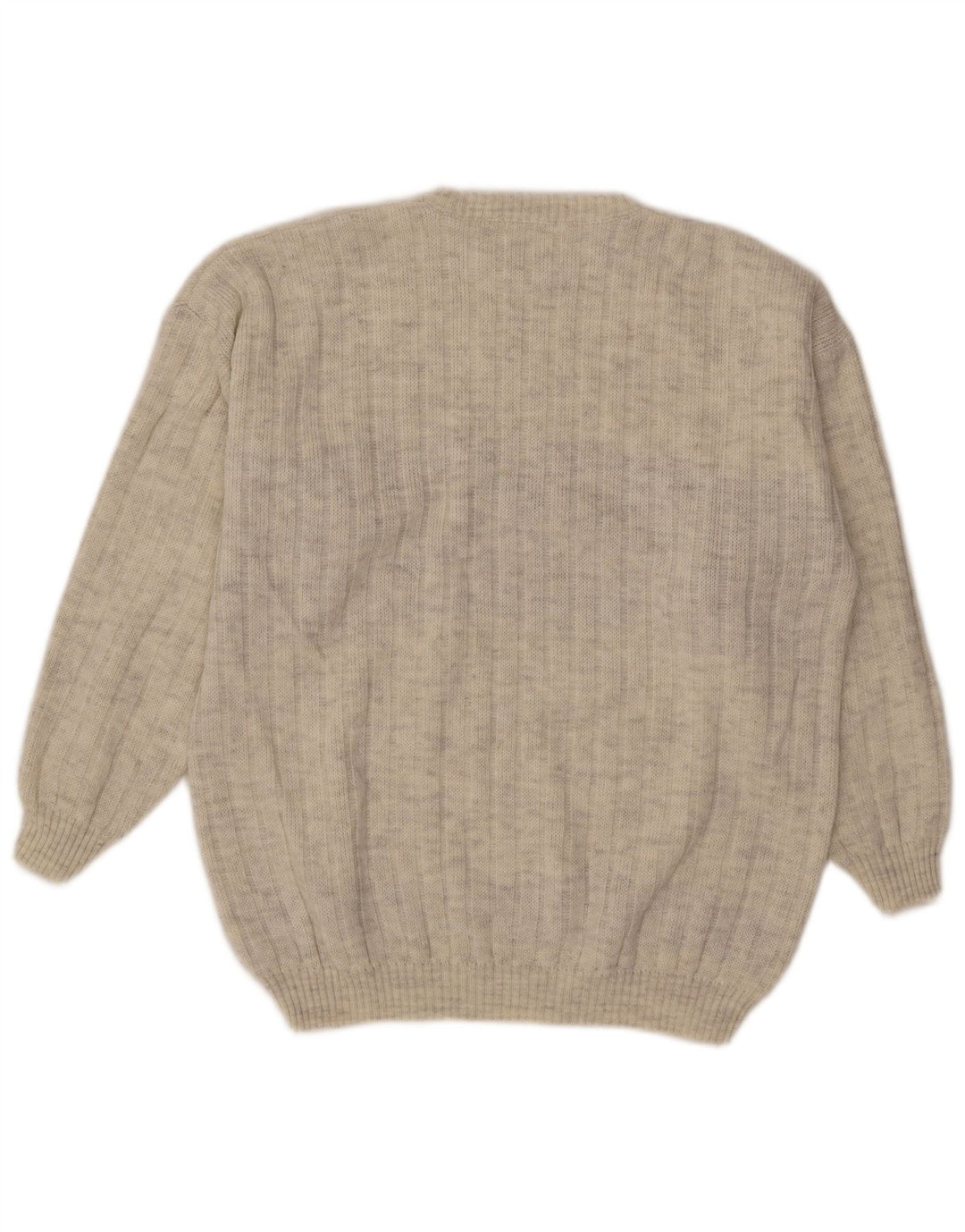 Vintage herre rund hals sweater XL grå Argyle/Diamond