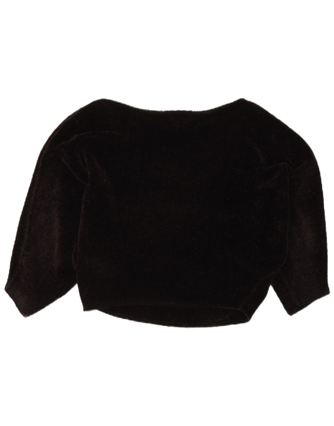 Zara Dame Oversized Boat Neck Jumper Sweater UK 10 Small Black Polyester