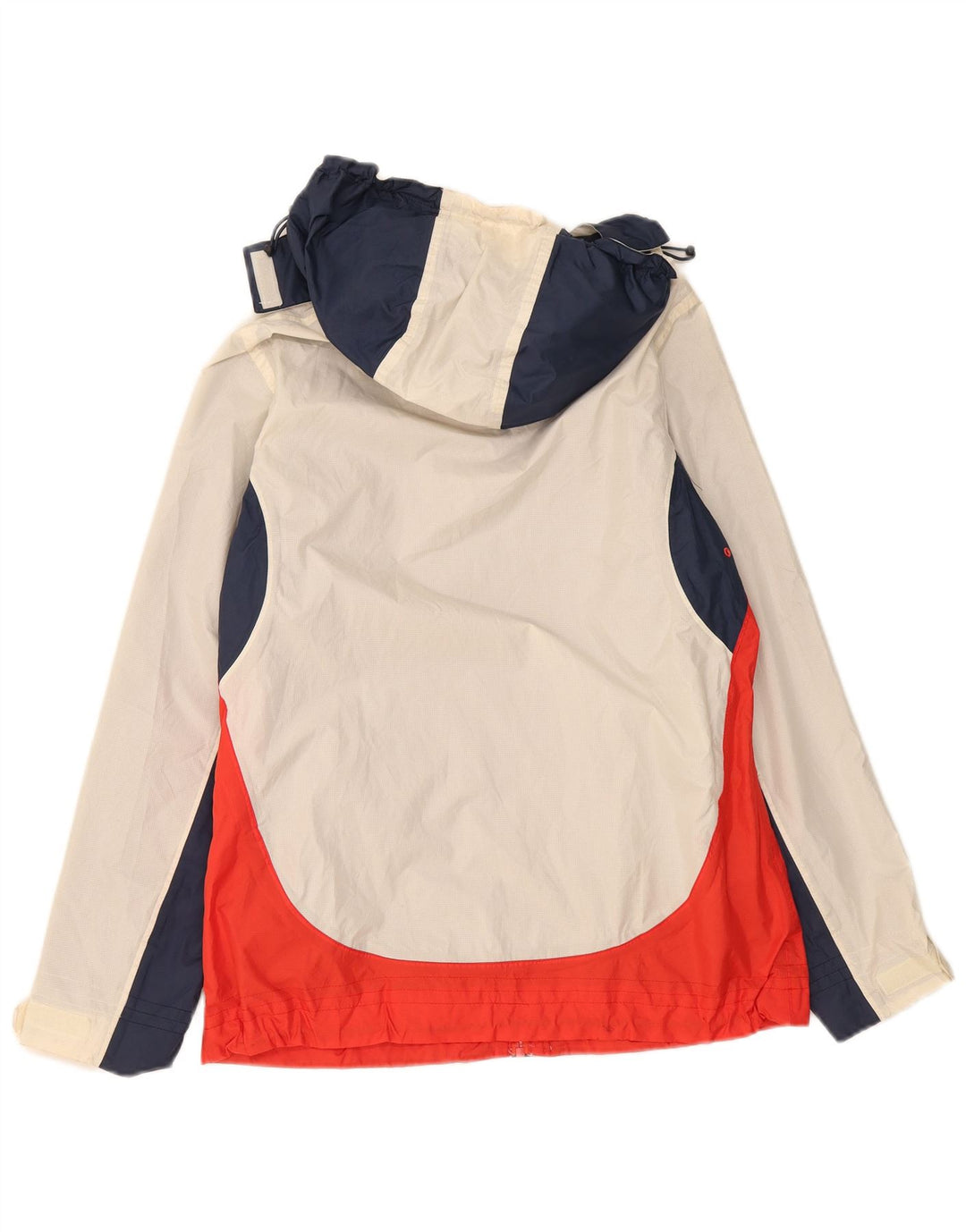Weird Fish Regnjakke med hætte til kvinder UK 12 Medium Off White Colourblock