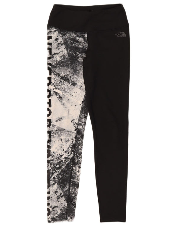 The North Face Kvinders Grafiske Leggings UK 14 Medium Black Colourblock