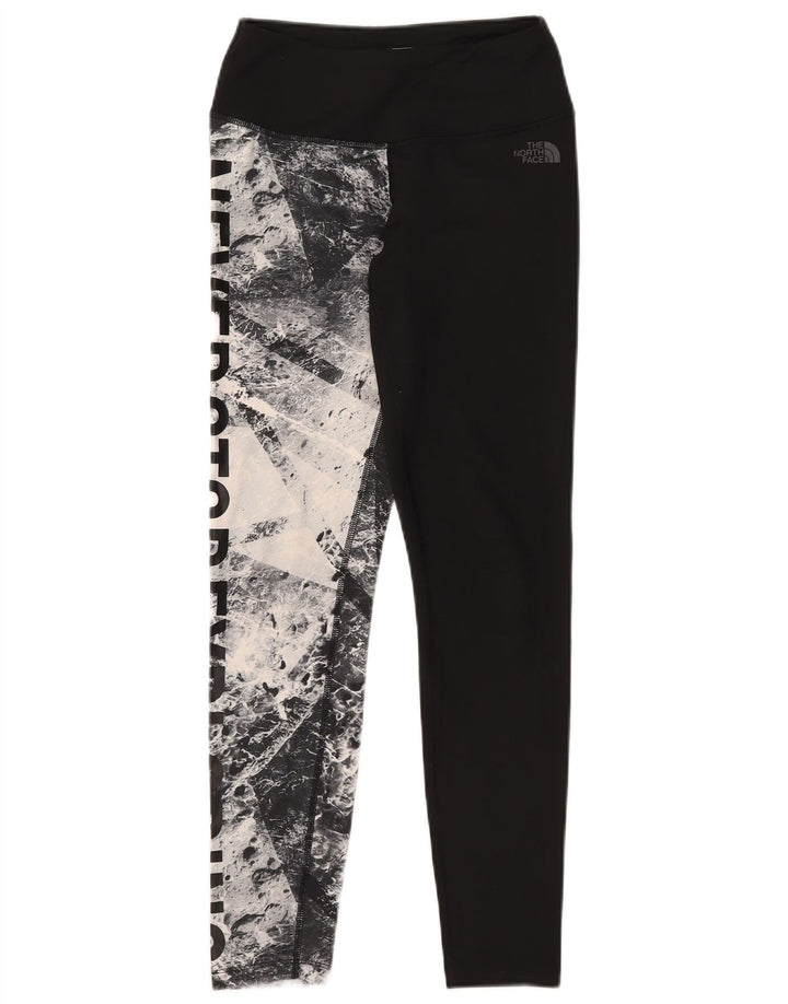 The North Face Kvinders Grafiske Leggings UK 14 Medium Black Colourblock