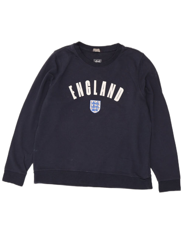 Marks & Spencer Womens England Sweatshirt Jumper UK 16 Large Navy Blue