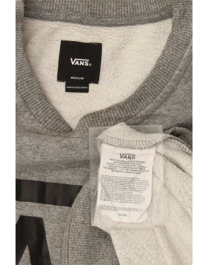 VANS Grafisk sweatshirt til mænd mellem grå bomuld