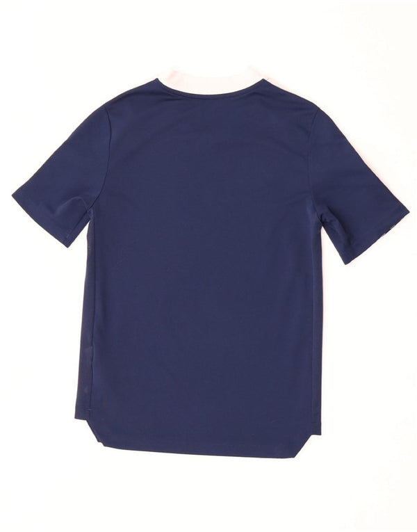 Adidas Boys Aeroready T-Shirt Top 11-12 år Navy Blue Colourblock